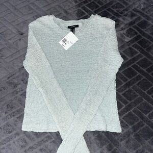 Long sleeve stretch Size medium aqua Marina , forever 21